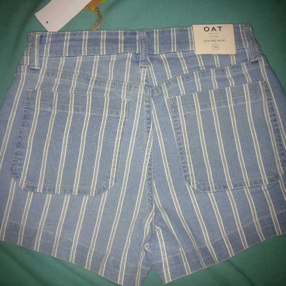 Oat NYC Blue Striped Shorts - Picture 4 of 4